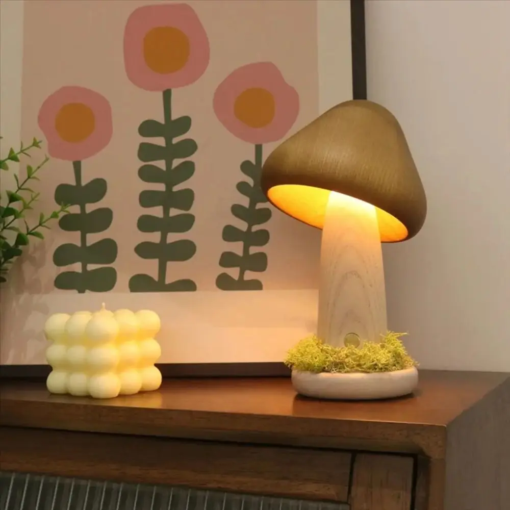 Warm Light Mushroom LED Night Light Beech Wood LED Light Bedside Lamp Three Colors High Quality Decorative Atmosphere Light
Warm Light Mushroom LED Night Light Beech Wood LED Light Bedside Lamp Three Colors High Quality Decorative Atmosphere Light
