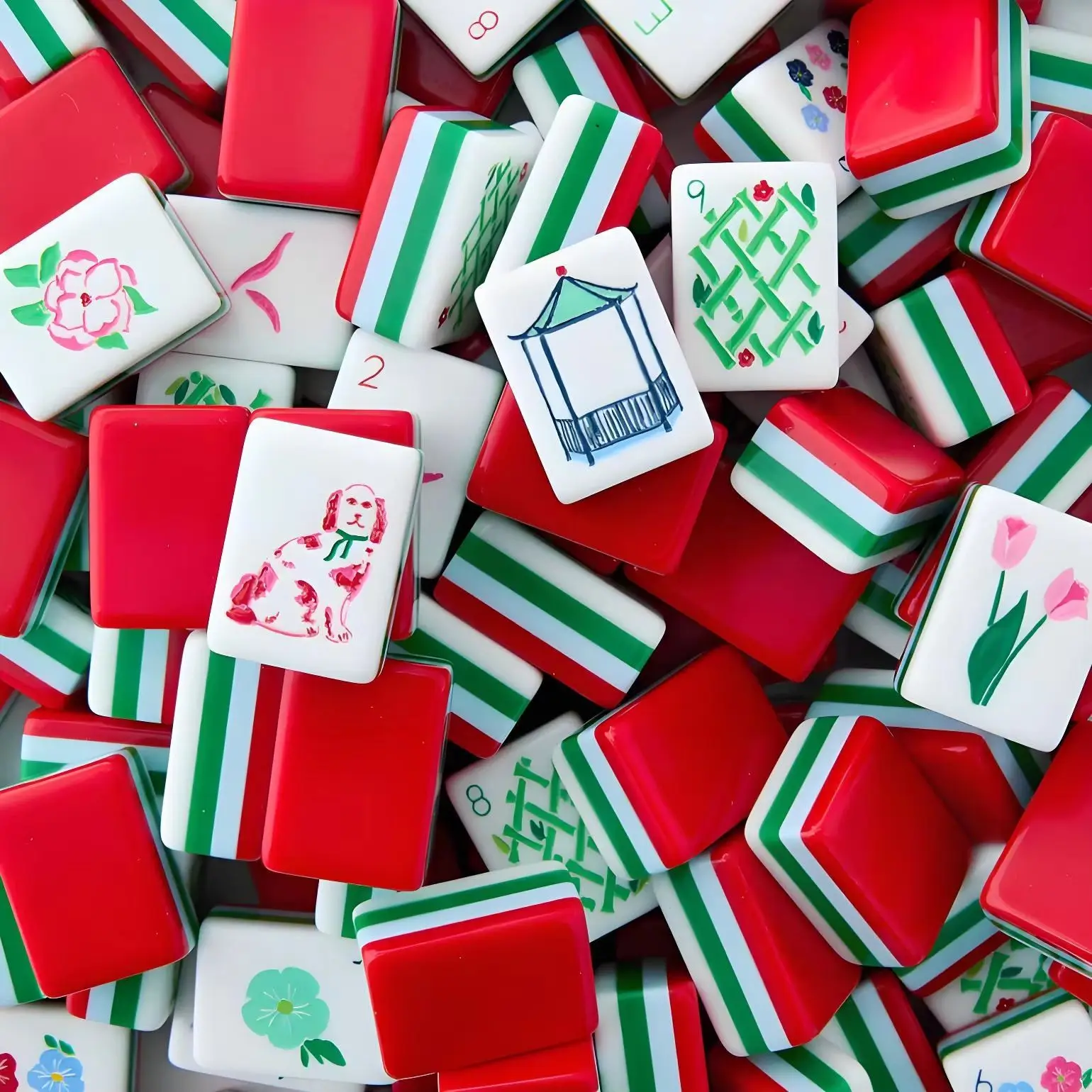 4 Layer Acrylic Carved Bright Coastal Holiday Vibe American Mahjong Tiles Set for Home Party Game Entertainment
4 Layer Acrylic Carved Bright Coastal Holiday Vibe American Mahjong Tiles Set for Home Party Game Entertainment