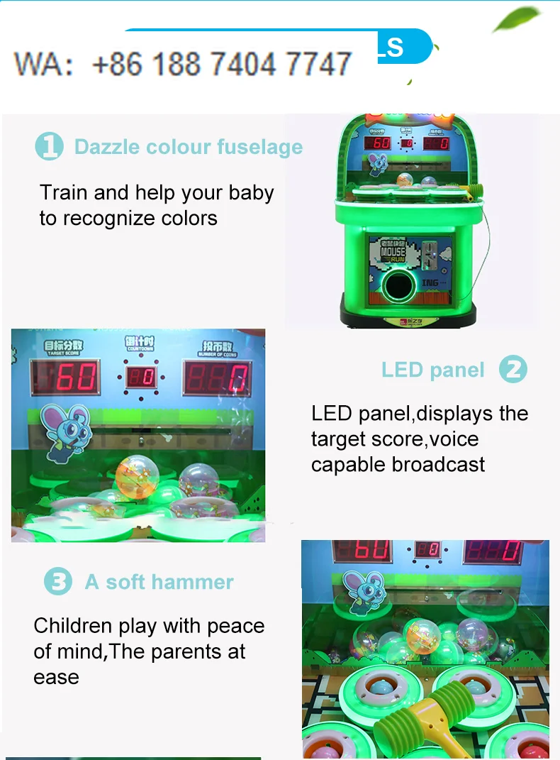 Banana Land Wholesale Crazy Frog Hammer Whack-a-Mole Toy Coin-Operated Indoor Kids Arcade Game Machine 1 Year Made Metal Plastic
Banana Land Wholesale Crazy Frog Hammer Whack-a-Mole Toy Coin-Operated Indoor Kids Arcade Game Machine 1 Year Made Metal Plastic
