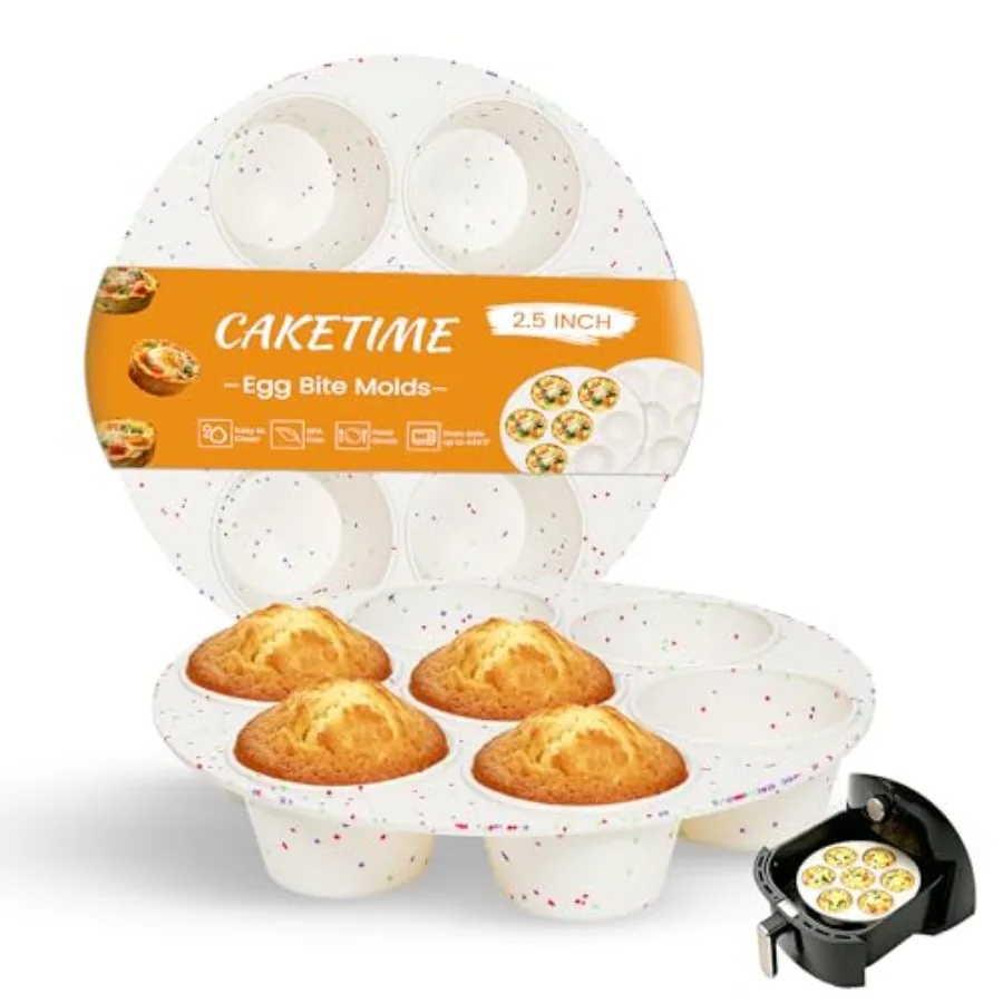 Silicone Muffin Pan for Air Fryer Oven, Nonstick 7 Cups Confetti Design, Baking Mold for Egg Bites, Muffins, Cupcakes, Mini Qui
Silicone Muffin Pan for Air Fryer Oven, Nonstick 7 Cups Confetti Design, Baking Mold for Egg Bites, Muffins, Cupcakes, Mini Qui