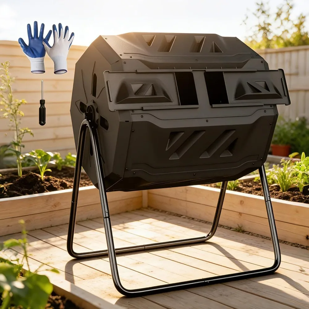 Compost Bin Outdoor 43 Gallon Garden Dual Chamber Composter Bin - Bundled with Pearson's Gardening Gloves, BPA, Customized
Compost Bin Outdoor 43 Gallon Garden Dual Chamber Composter Bin - Bundled with Pearson's Gardening Gloves, BPA, Customized