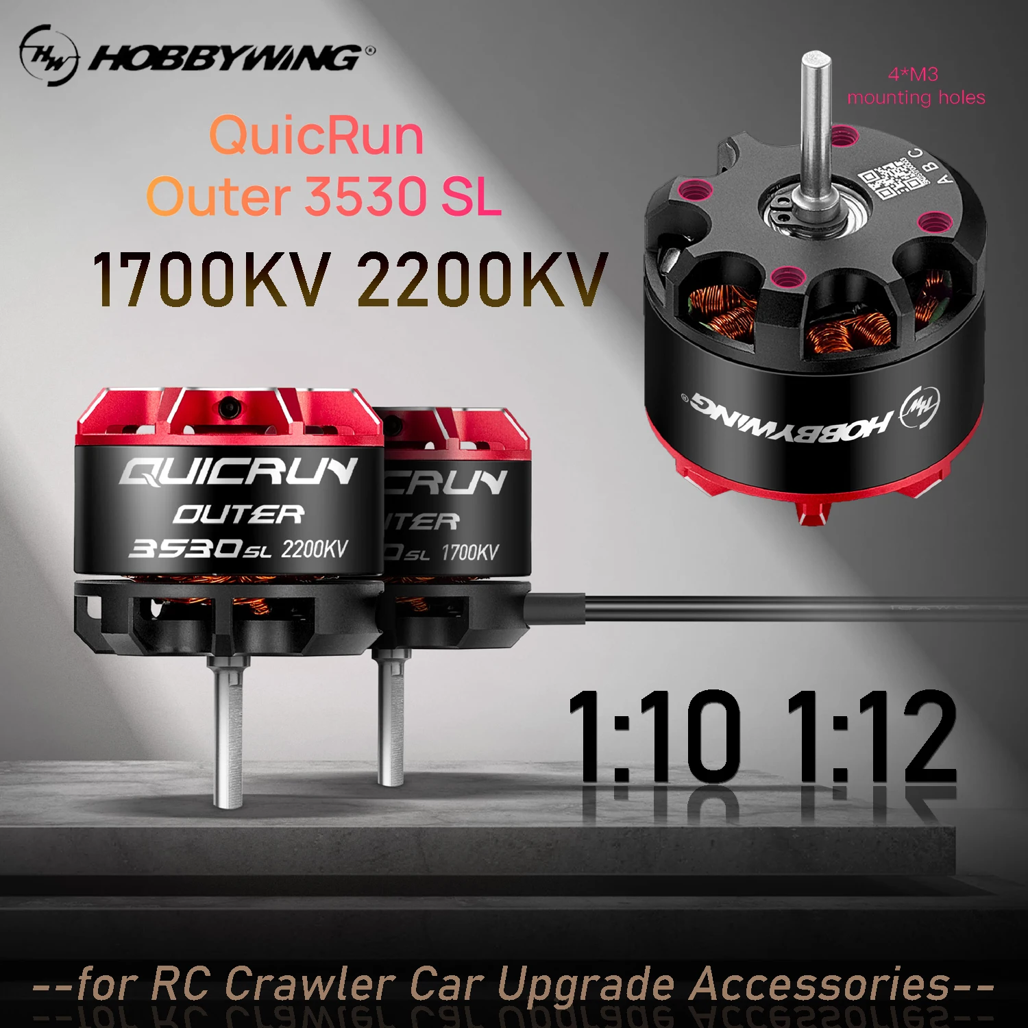 Hobbywing QUICRUN RC Car Part Waterproof Brushless Outer 3530SL 2200KV 1700KV Motor 3.175mm Shaft for 1:10 1:12 RC Crawler Cars
Hobbywing QUICRUN RC Car Part Waterproof Brushless Outer 3530SL 2200KV 1700KV Motor 3.175mm Shaft for 1:10 1:12 RC Crawler Cars