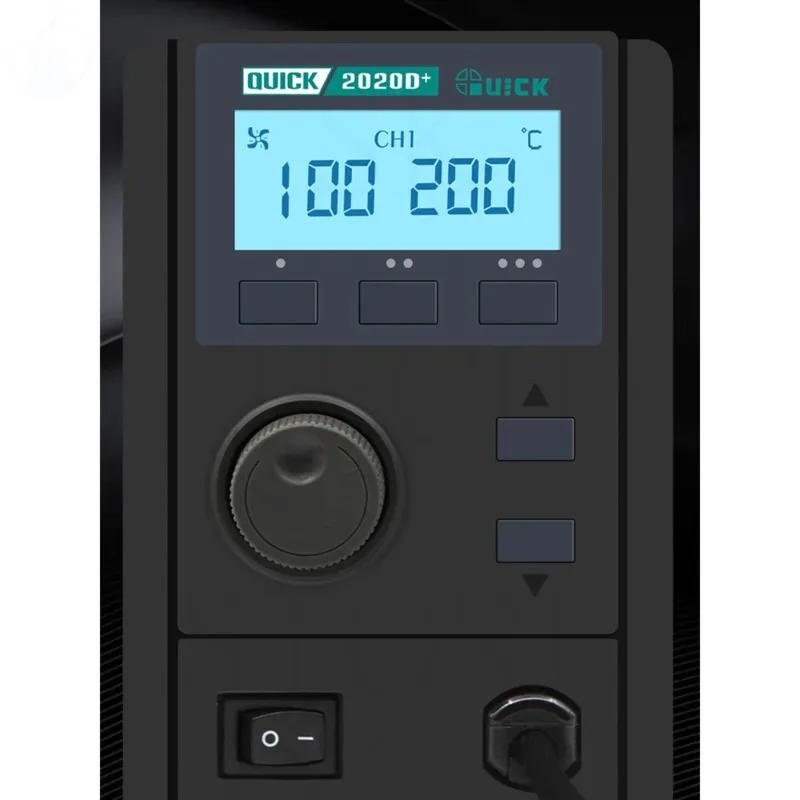 QUICK Hot Air Rework Station Soldering Station 2020D+ 2020+ LCD liquid crystal display750W for PCB Chip Repair Hot Air Gun
QUICK Hot Air Rework Station Soldering Station 2020D+ 2020+ LCD liquid crystal display750W for PCB Chip Repair Hot Air Gun
