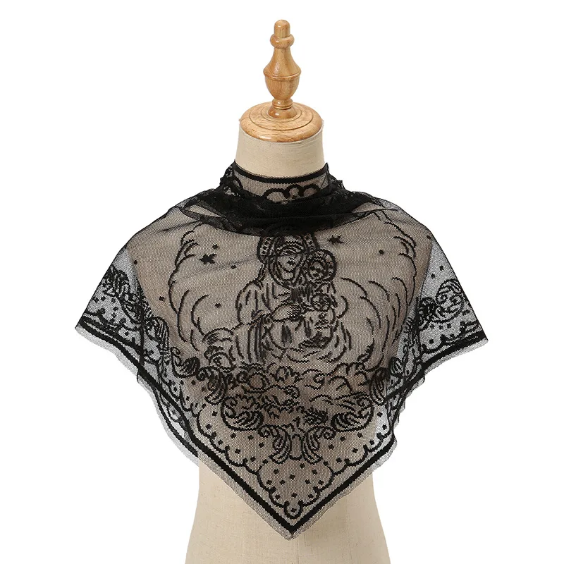 Elegant Lace Scarf Hollow Out Embroidery Foulard Bandana Solid Color Triangular Scarf Thin Vintage HandkerChiefs for Hair Woman
Elegant Lace Scarf Hollow Out Embroidery Foulard Bandana Solid Color Triangular Scarf Thin Vintage HandkerChiefs for Hair Woman