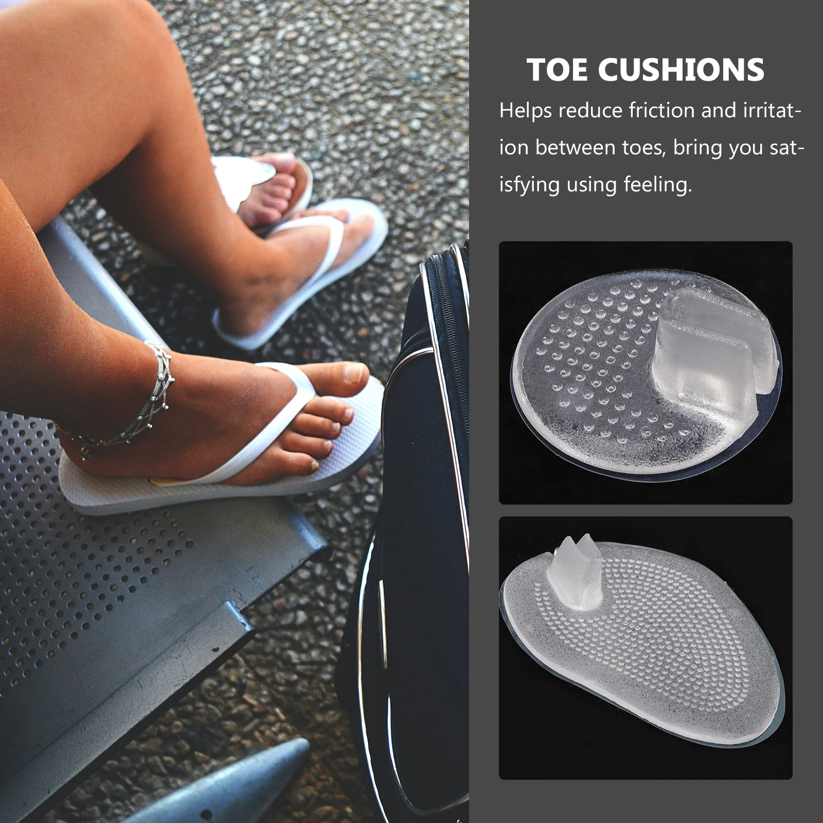 4Pairs Thong Sandal Toe Protectors Silicone Forefoot Cushions Anti-Friction Clear Toe Pads Comfortable Wear Sandal Inserts
4Pairs Thong Sandal Toe Protectors Silicone Forefoot Cushions Anti-Friction Clear Toe Pads Comfortable Wear Sandal Inserts