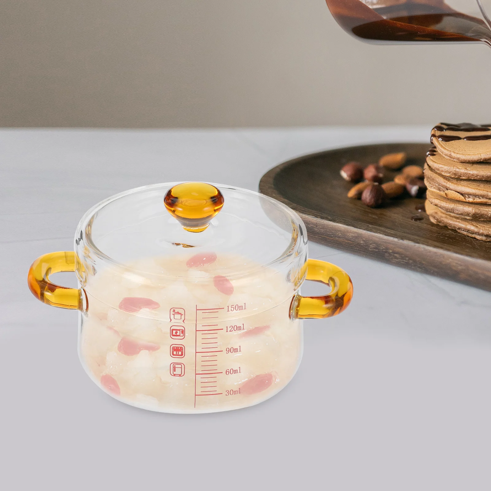 Double-eared Glass Steamed Egg Bowl Cooking Pot with Lid Small Pots for Oven Simmering
Double-eared Glass Steamed Egg Bowl Cooking Pot with Lid Small Pots for Oven Simmering