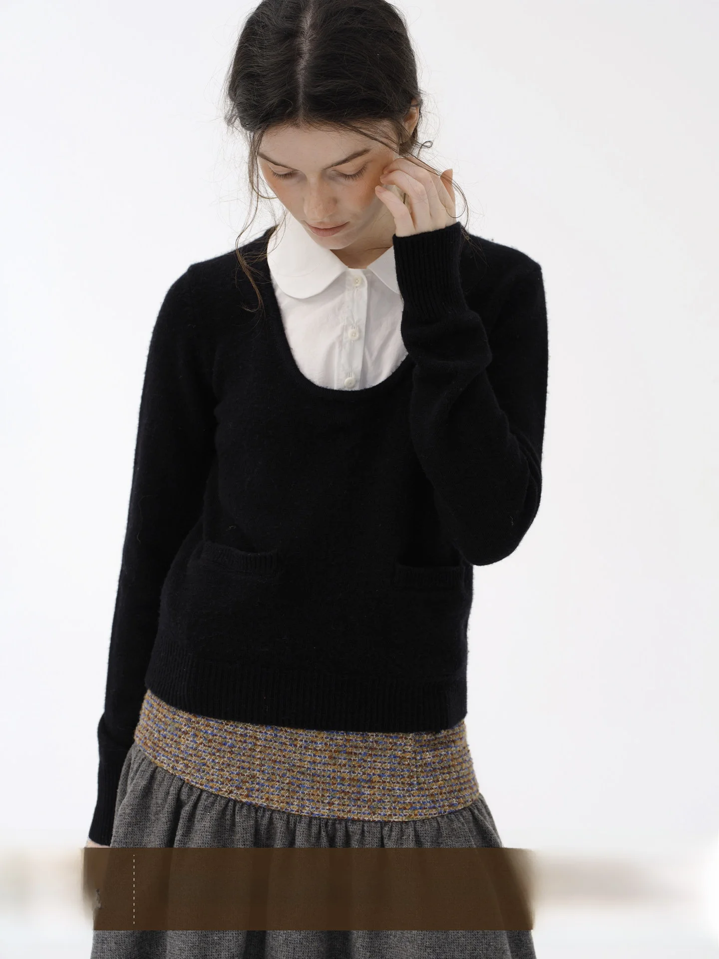 Pure Wool Knitted Sweater Doll Collar Color Blo Women's Faion Street Sle Long Sve Regular Fit Winter Collection
Pure Wool Knitted Sweater Doll Collar Color Blo Women's Faion Street Sle Long Sve Regular Fit Winter Collection