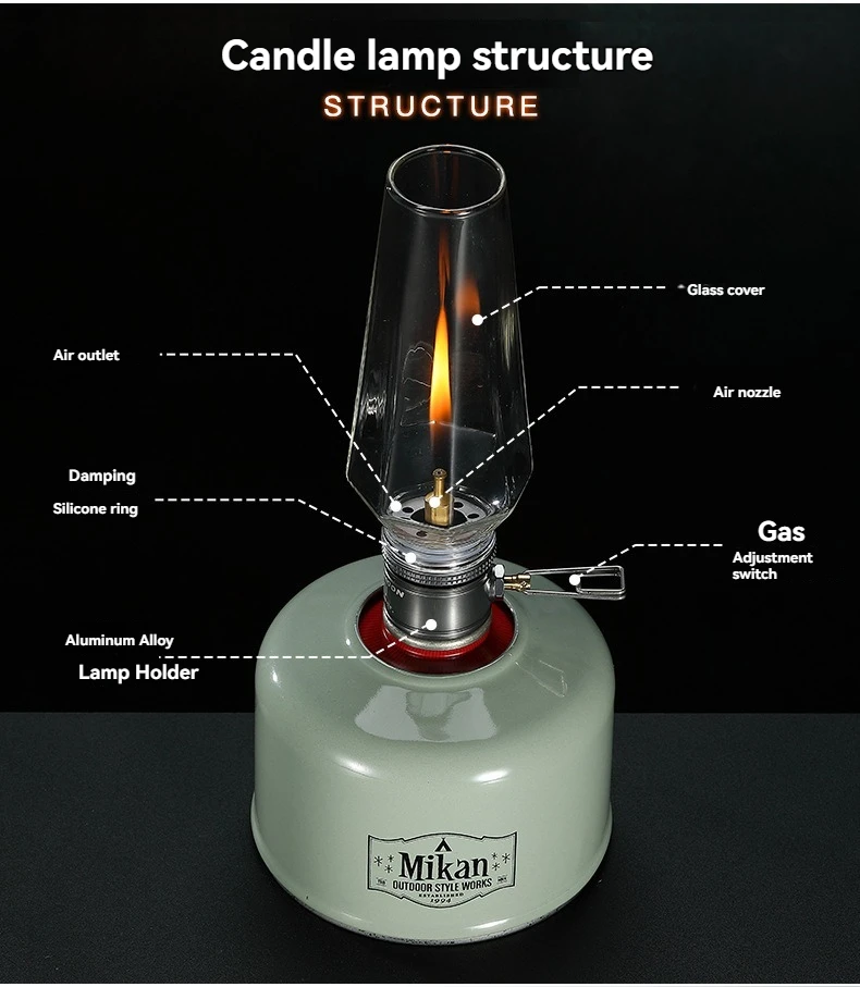 Газовая лампа CAMPINGMOON T-1 для кемпинга, бездымная, для палаток, атмосферная, плоская газовая лампа-свеча
Газовая лампа CAMPINGMOON T-1 для кемпинга, бездымная, для палаток, атмосферная, плоская газовая лампа-свеча