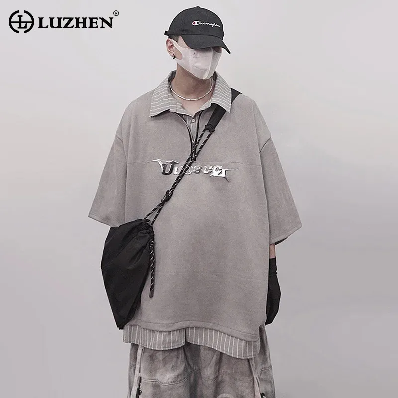 LUZHEN отражающие легкие лоскутные футболки с вырезом поло и короткими рукавами, мужские летние уличные футболки 2025 года, свободные модные новые топы JY1763
LUZHEN отражающие легкие лоскутные футболки с вырезом поло и короткими рукавами, мужские летние уличные футболки 2025 года, свободные модные новые топы JY1763
