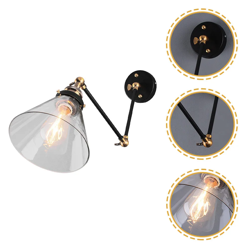 Simple Swing Arm Wall Lamp Modern Wall Light Fixture Iron and Glass Material Elegant Living Atmosphere Bedroom Living Room
Simple Swing Arm Wall Lamp Modern Wall Light Fixture Iron and Glass Material Elegant Living Atmosphere Bedroom Living Room