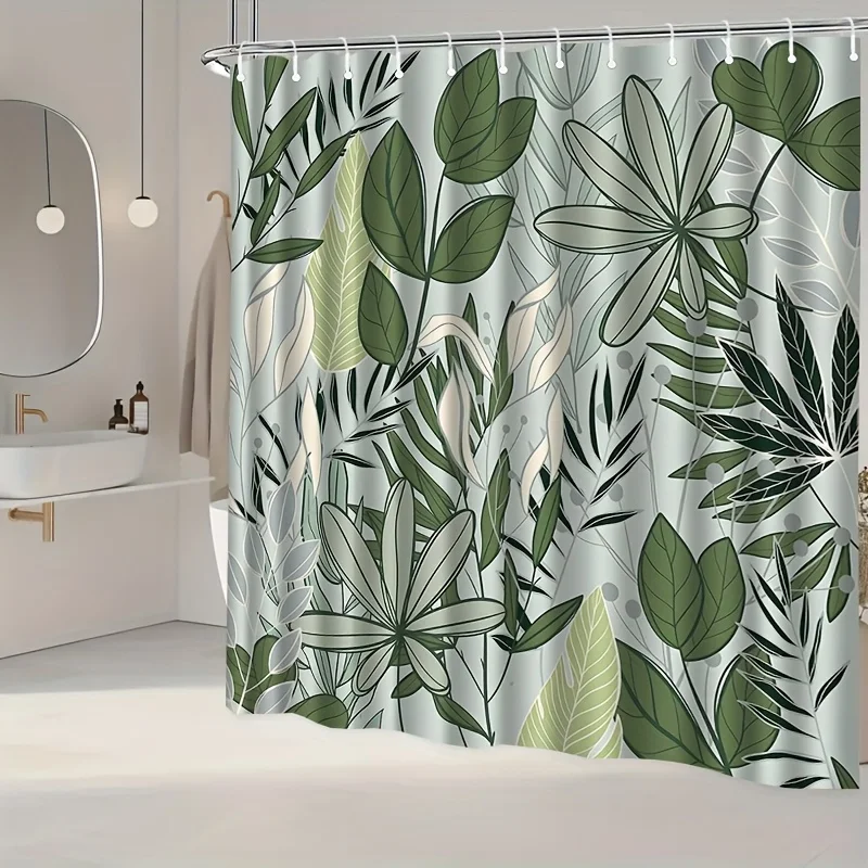 Green Botanical Leaf Pattern Shower Curtain Tropical Rainforest Bathroom Decor Waterproof Shower Liner 180x200cm
Green Botanical Leaf Pattern Shower Curtain Tropical Rainforest Bathroom Decor Waterproof Shower Liner 180x200cm