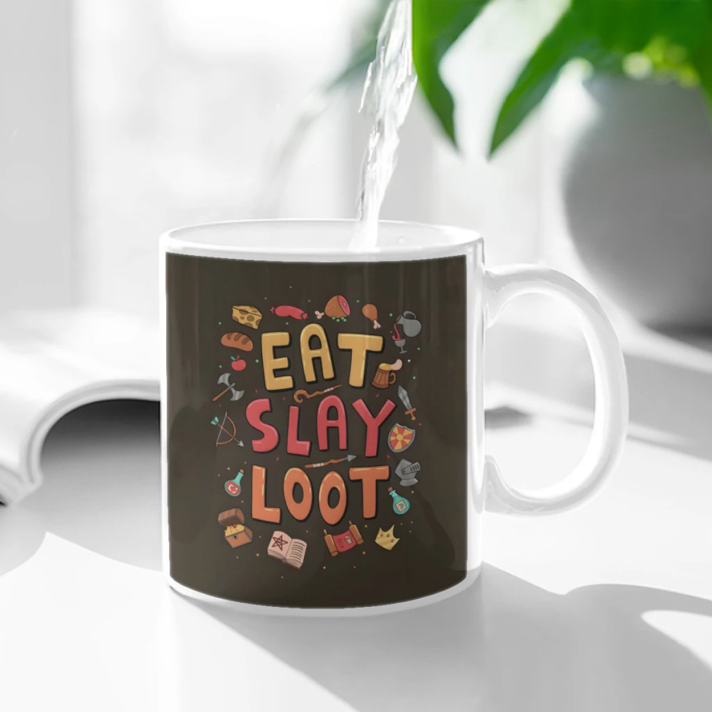 Eat Slay Loot! Ceramic Cup Coffee Oatmeal Breakfast Cup Creative Personality Mug
Eat Slay Loot! Ceramic Cup Coffee Oatmeal Breakfast Cup Creative Personality Mug