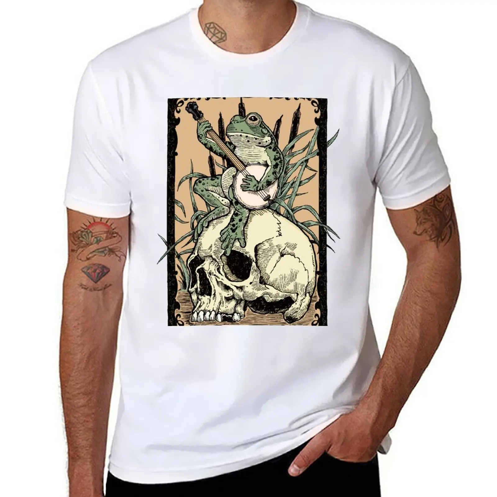 Victorian Frog Playing Banjo T-Shirt black cotton t-shirt plain for man package t shirt man designer t shirt for man T-Shirt
Victorian Frog Playing Banjo T-Shirt black cotton t-shirt plain for man package t shirt man designer t shirt for man T-Shirt