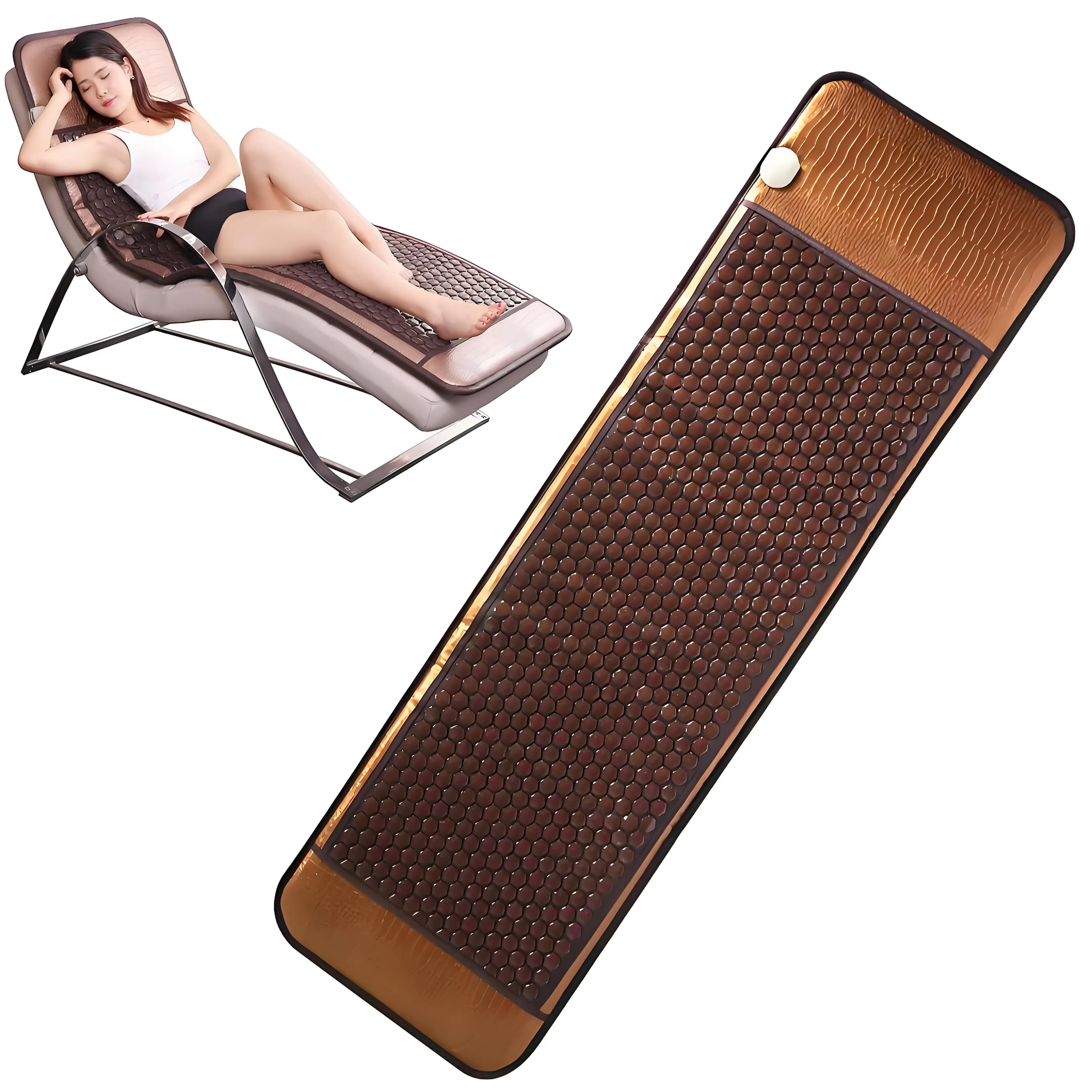 Far Infrared Heating Jade Mat Pad Matress for Back Pain - Germanium & Tourmaline Mattress Pad - Easy - Use Controller Included
Far Infrared Heating Jade Mat Pad Matress for Back Pain - Germanium & Tourmaline Mattress Pad - Easy - Use Controller Included