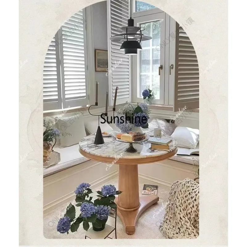 American log style dining table and chair combination solid wood marble desktop
American log style dining table and chair combination solid wood marble desktop