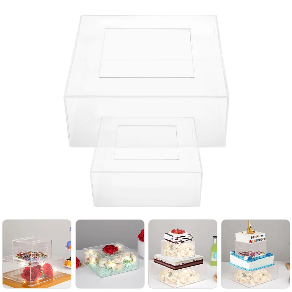 2 Pcs Cake Display Stand Acrylic Stands Cupcake Boxes Wedding Floating Tier Spacer Shelves Square Cupcakes
2 Pcs Cake Display Stand Acrylic Stands Cupcake Boxes Wedding Floating Tier Spacer Shelves Square Cupcakes