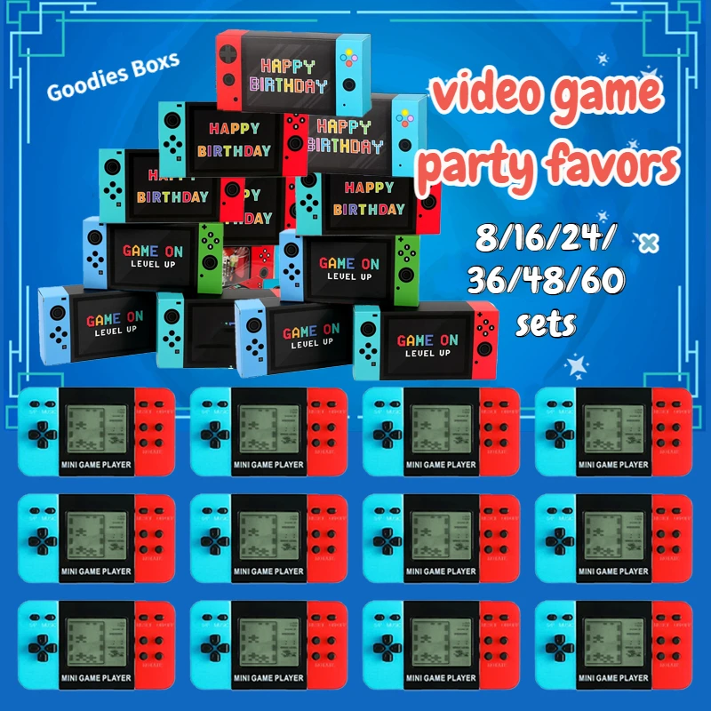 10-60sets Video Game Party Favor Boxes with Mini Handheld Game Console Keychain Kids Gamer Birthday Gifts Tetris Games Console
10-60sets Video Game Party Favor Boxes with Mini Handheld Game Console Keychain Kids Gamer Birthday Gifts Tetris Games Console