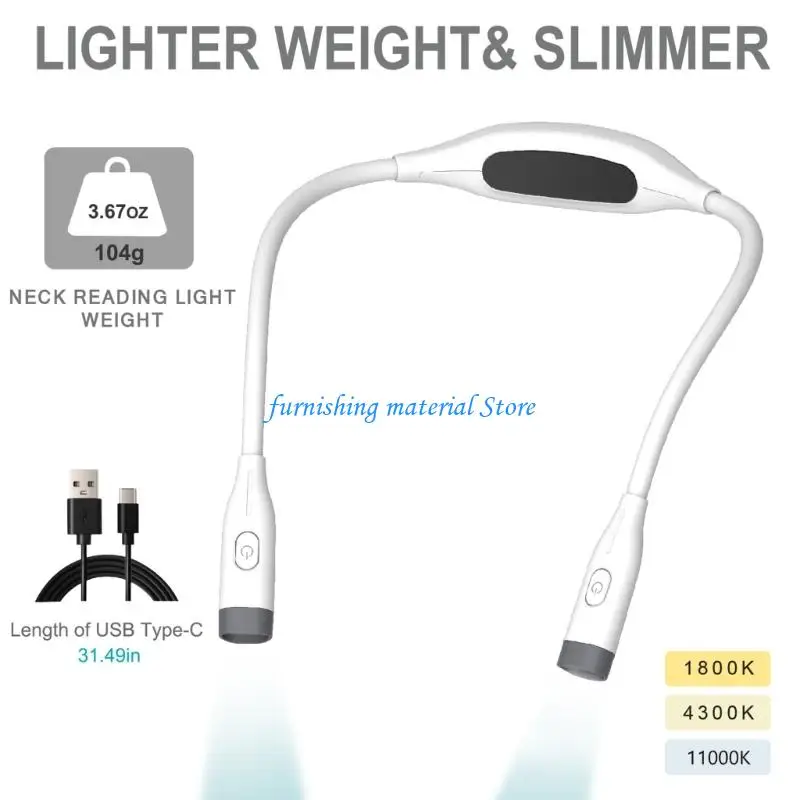 Y5GD Adjustable LED Neck Lamp Comfortable Wear ABS Texture Suitable for Book Lovers Craft Enthusiasts Nighttime Jogging
Y5GD Adjustable LED Neck Lamp Comfortable Wear ABS Texture Suitable for Book Lovers Craft Enthusiasts Nighttime Jogging