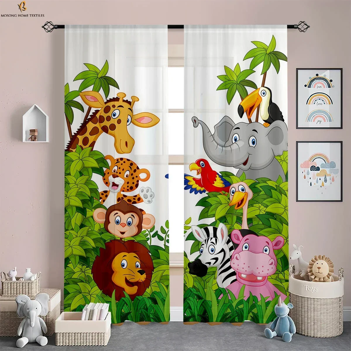 Forest Animal Cartoon Printed Curtains Polyester Fiber Curtains Children's Room Living Room Study Dormitory Decorative Curtains
Forest Animal Cartoon Printed Curtains Polyester Fiber Curtains Children's Room Living Room Study Dormitory Decorative Curtains