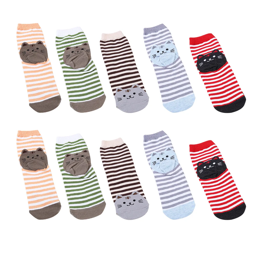 5 Pairs Cat Tube Socks Assorted Color Japanese Style Breathable Cartoon Animals Women Warm Cotton Thick Stockings
5 Pairs Cat Tube Socks Assorted Color Japanese Style Breathable Cartoon Animals Women Warm Cotton Thick Stockings