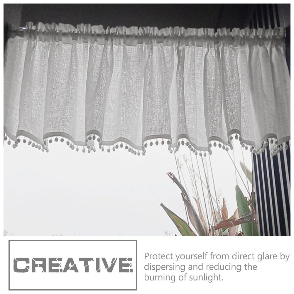 White Practical Curtain Household Window Cotton Balls Drape Curtains for Windows
White Practical Curtain Household Window Cotton Balls Drape Curtains for Windows