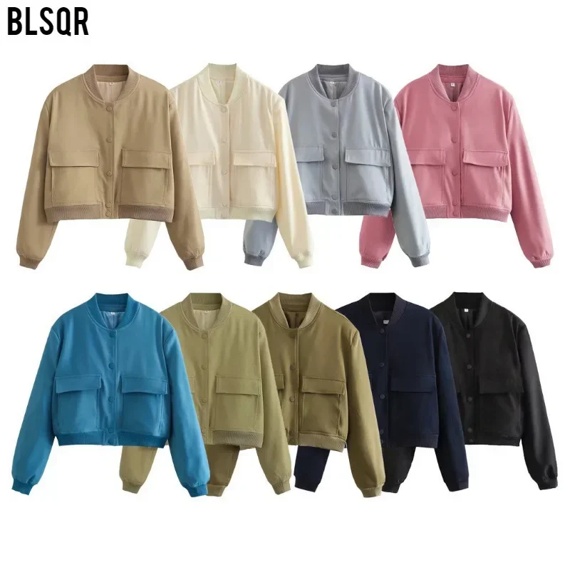 Custom LOGO women's 2024 spring and autumn new European and American stand-up collar big pocket locomotive pilot jacket jacket
Custom LOGO women's 2024 spring and autumn new European and American stand-up collar big pocket locomotive pilot jacket jacket