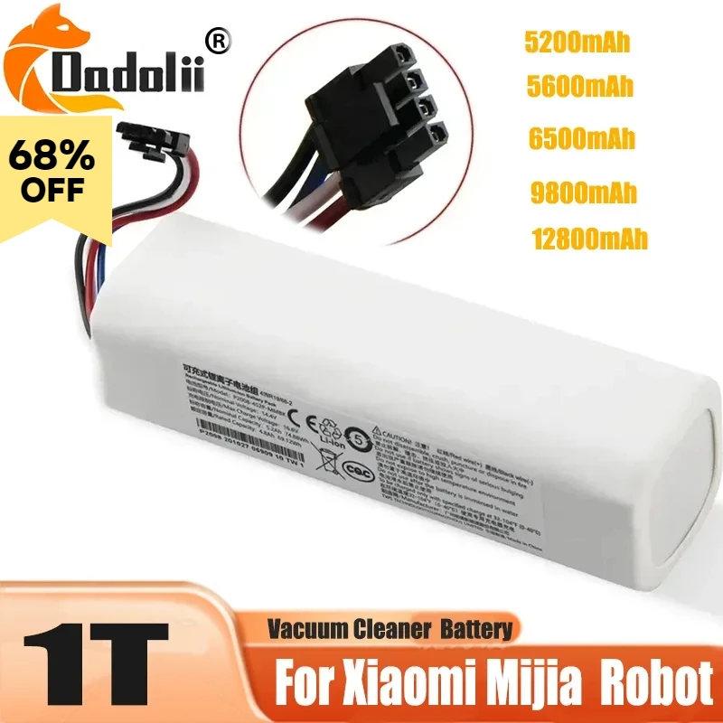 Сменный аккумулятор STYTJ02ZHM 14,4 В, 12800 мАч для Xiaomi Mijia Mi, робот-пылесос 1T
Сменный аккумулятор STYTJ02ZHM 14,4 В, 12800 мАч для Xiaomi Mijia Mi, робот-пылесос 1T