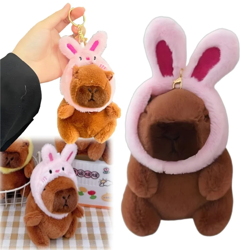 Rabbit Kapibala Plush Toy Cartoon Capybara Stuffed Pendant Soft Stuffed Doll Keychain Car Plush Key Ring Backpack Bag Decor
Rabbit Kapibala Plush Toy Cartoon Capybara Stuffed Pendant Soft Stuffed Doll Keychain Car Plush Key Ring Backpack Bag Decor