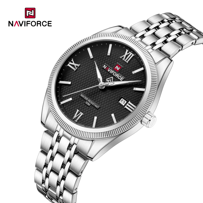 NAVIFORCE Men Business Quartz Watch Japan Movement 30M Waterproof Luminous Hands Stainless Steel Classic Casual Wristwatch
NAVIFORCE Men Business Quartz Watch Japan Movement 30M Waterproof Luminous Hands Stainless Steel Classic Casual Wristwatch