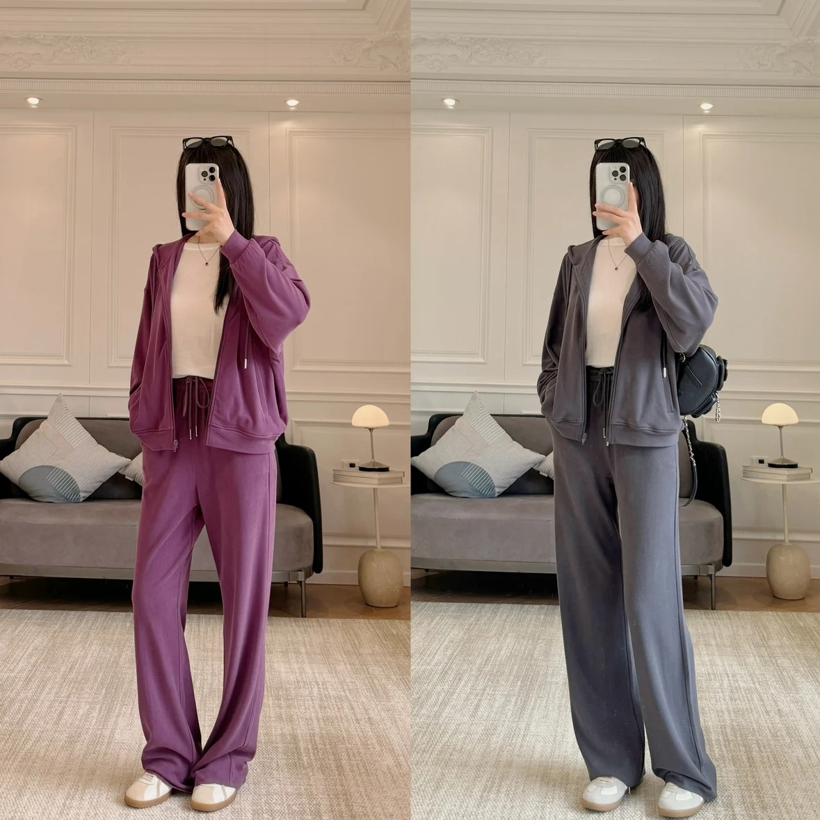 Уютный комплект из хлопка с термоактивным волокном: толстовка с капюшоном и спущенными плечами, свободные спортивные брюки, модный комплект для отдыха
Уютный комплект из хлопка с термоактивным волокном: толстовка с капюшоном и спущенными плечами, свободные спортивные брюки, модный комплект для отдыха