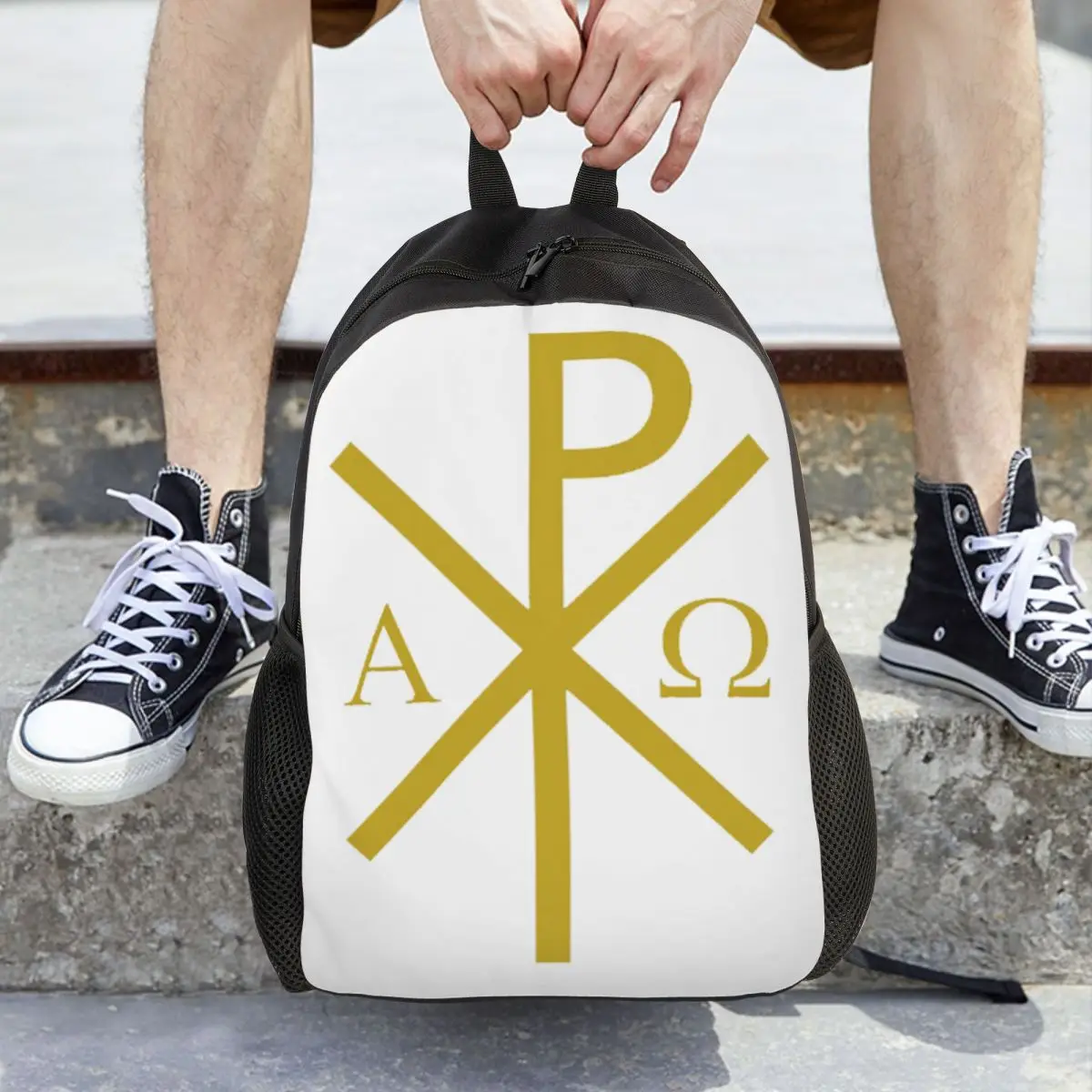 Sign Of Christ, Chi Rho, Christogram Backpack Daypack Large Capacity Children BookBag School Bag Shoulder Bags for Men Women
Sign Of Christ, Chi Rho, Christogram Backpack Daypack Large Capacity Children BookBag School Bag Shoulder Bags for Men Women