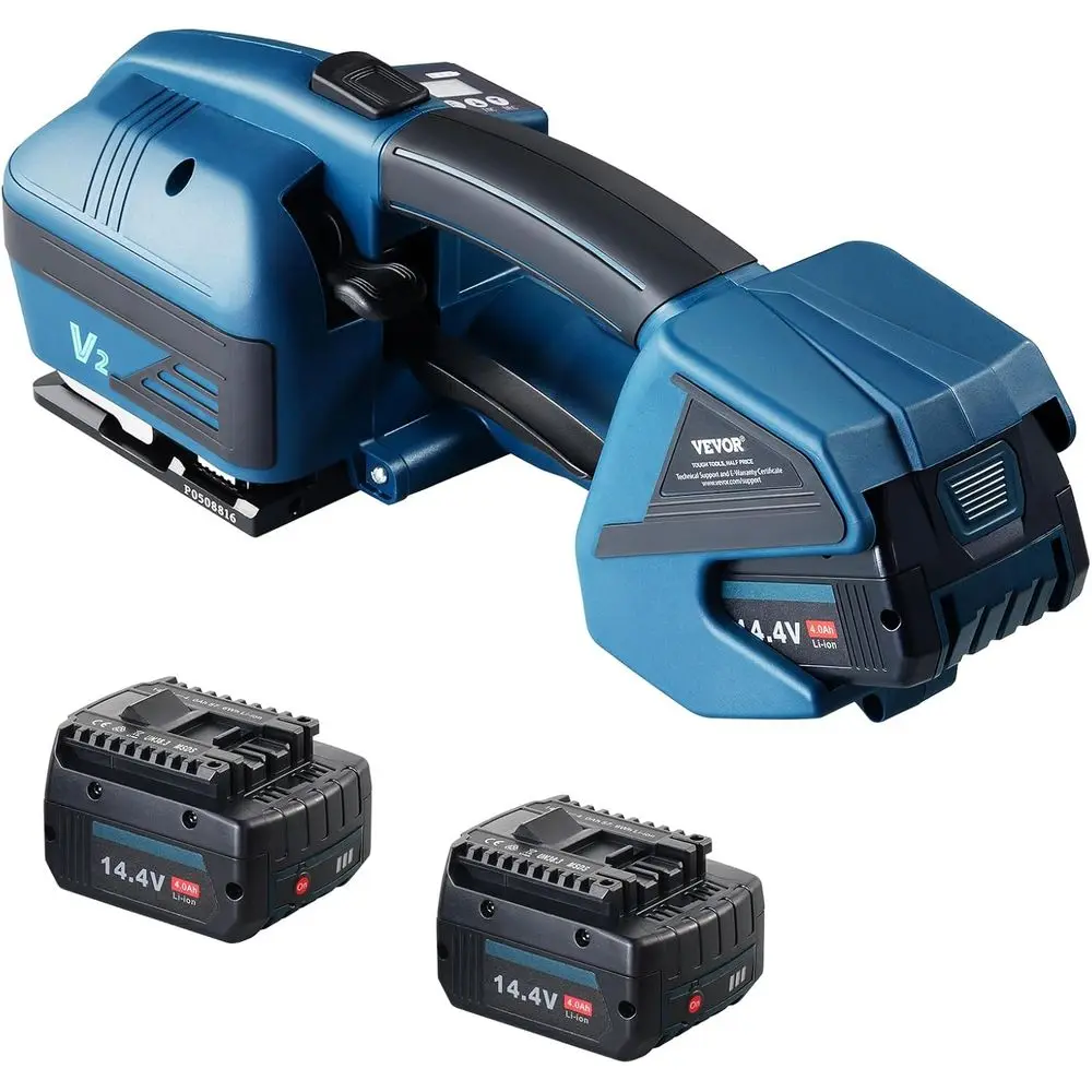 Electric Strapping hine, or 0.35"-0.63" PP PET Straps, Portable Electric Banding Tool with Digital Display, 2 x 4000mAh Battery
Electric Strapping hine, or 0.35"-0.63" PP PET Straps, Portable Electric Banding Tool with Digital Display, 2 x 4000mAh Battery