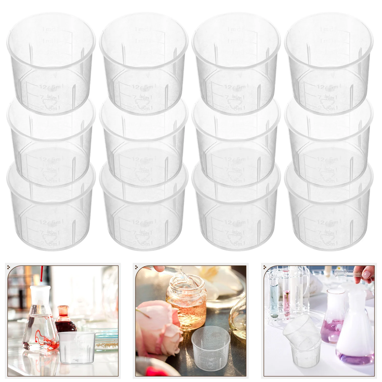 100 Pcs Plastic Small Measuring Cup Air Cups with Lids Clear Microwavable Measure Lab Beakers Tool
100 Pcs Plastic Small Measuring Cup Air Cups with Lids Clear Microwavable Measure Lab Beakers Tool