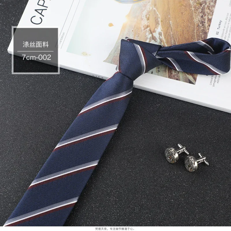 Tie men's 7cm business suit polyester silk striped tie men's Korean casual professional stock
Tie men's 7cm business suit polyester silk striped tie men's Korean casual professional stock
