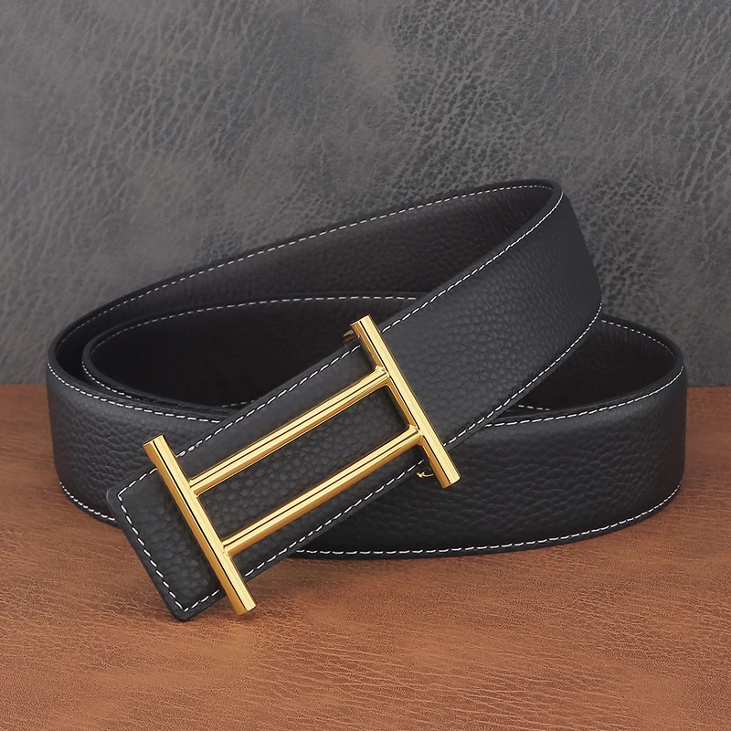 Wide Fashionable Copper Slide Buckle Designer Belt High Quality 3.8cm Men's Full Grain Leather Brand Luxury Belt Famous Brand
Wide Fashionable Copper Slide Buckle Designer Belt High Quality 3.8cm Men's Full Grain Leather Brand Luxury Belt Famous Brand