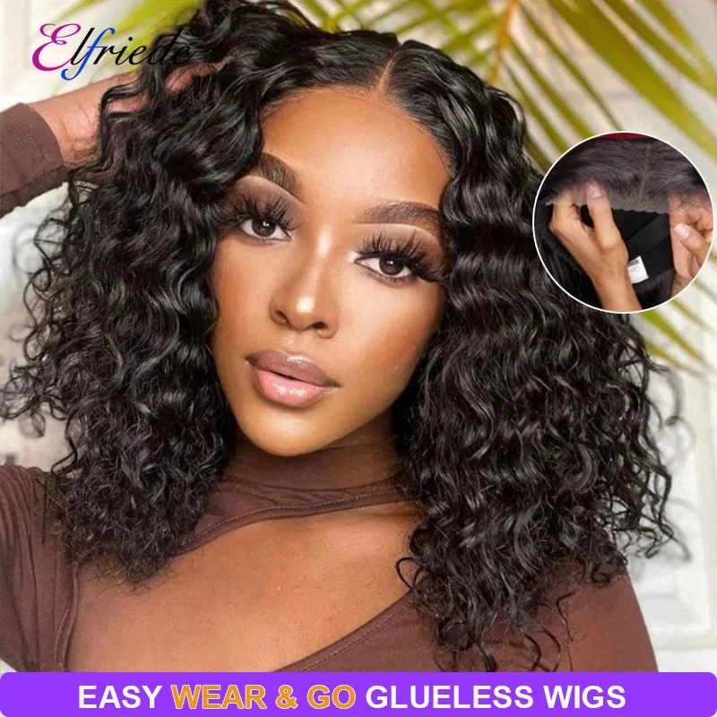 Elfriede Deep Wave Bob Glueless Wigs Human Hair Ready to Wear 4X4 Lace Closure Natural Black Precut Brazilian Hair Wig for Women
Elfriede Deep Wave Bob Glueless Wigs Human Hair Ready to Wear 4X4 Lace Closure Natural Black Precut Brazilian Hair Wig for Women