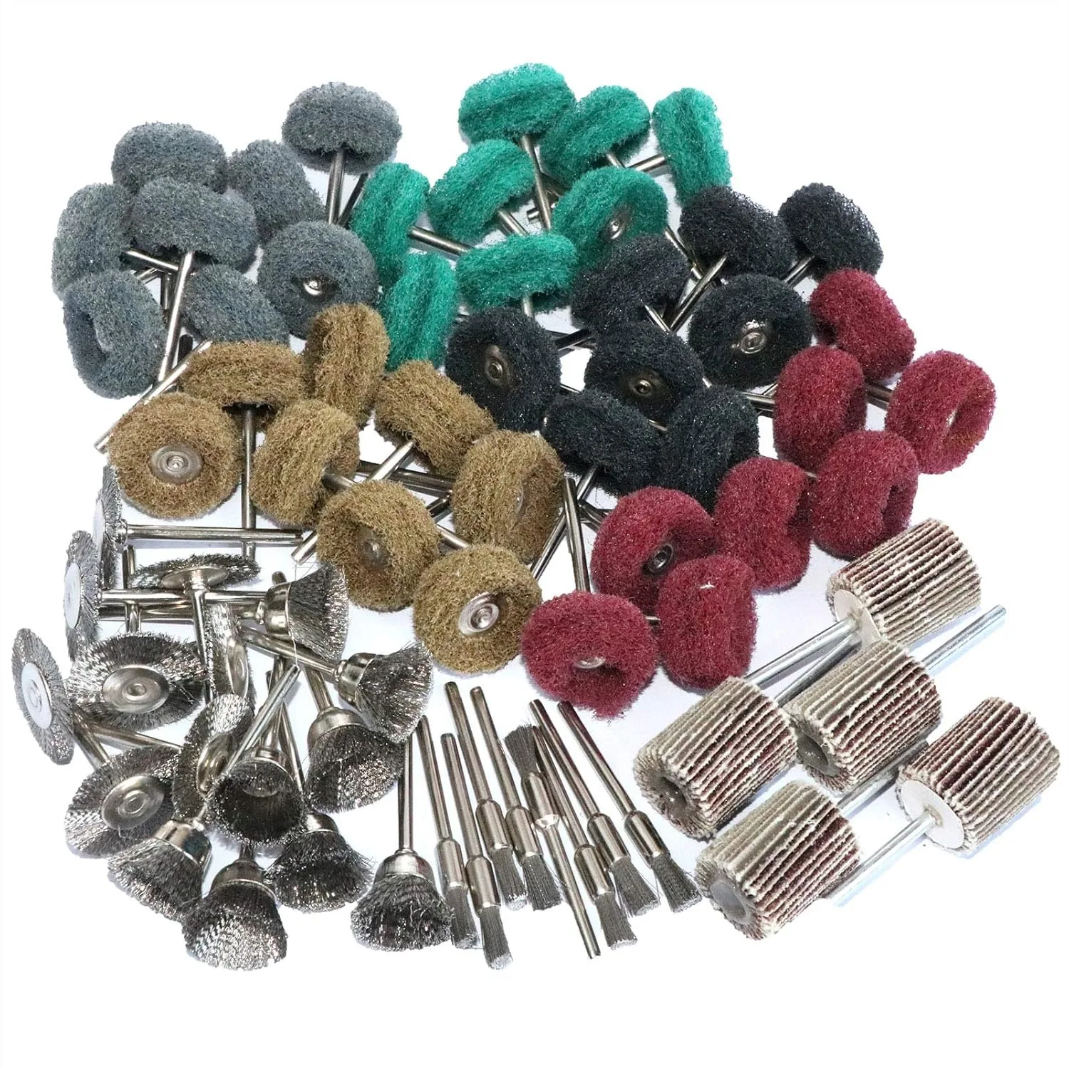 69Pcs Abrasive Wheel Buffing Polishing Wheel Wire Brushes Set for Rotary Tool Accessories, Ideal for Removing Rust and Detail
69Pcs Abrasive Wheel Buffing Polishing Wheel Wire Brushes Set for Rotary Tool Accessories, Ideal for Removing Rust and Detail