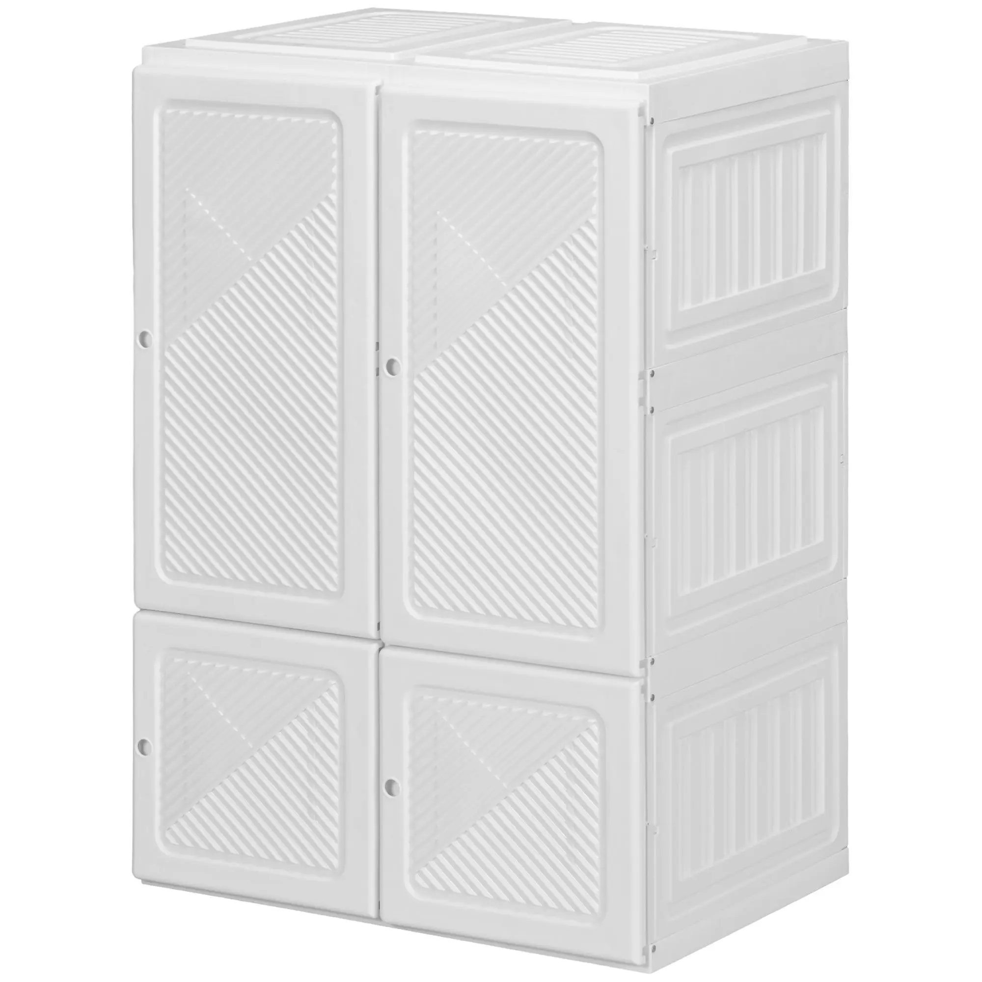 HOMCOM Portable Wardrobe, Foldable Clothes Storage Organizer with 6 Compartments, Magnet Doors, Easy Assembly, White
HOMCOM Portable Wardrobe, Foldable Clothes Storage Organizer with 6 Compartments, Magnet Doors, Easy Assembly, White