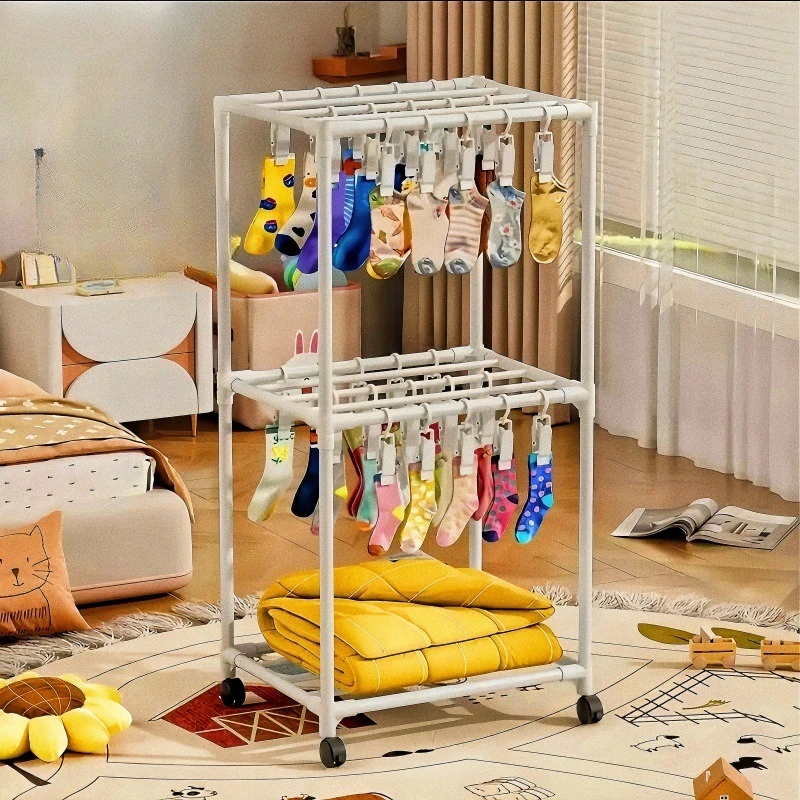 Multifunctional Underwear Socks Baby Bibs Drying Rack Floor Standing Clothes Hanger for Balcony Storage Organizer
Multifunctional Underwear Socks Baby Bibs Drying Rack Floor Standing Clothes Hanger for Balcony Storage Organizer