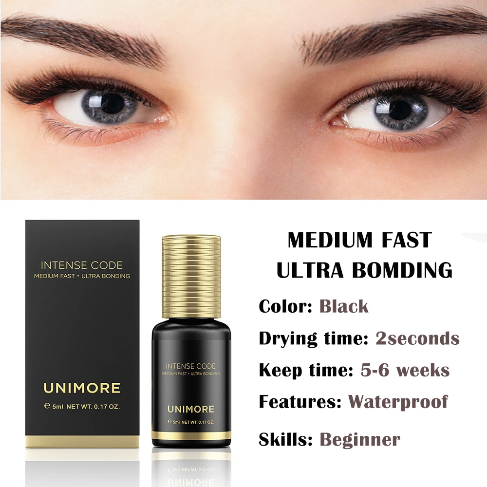 UNIMORE Eyelash Extension Glue Professional Adhesive Waterproof Super Strong Adhesive Eyelash Glue Suitable for Salon Beginners
UNIMORE Eyelash Extension Glue Professional Adhesive Waterproof Super Strong Adhesive Eyelash Glue Suitable for Salon Beginners