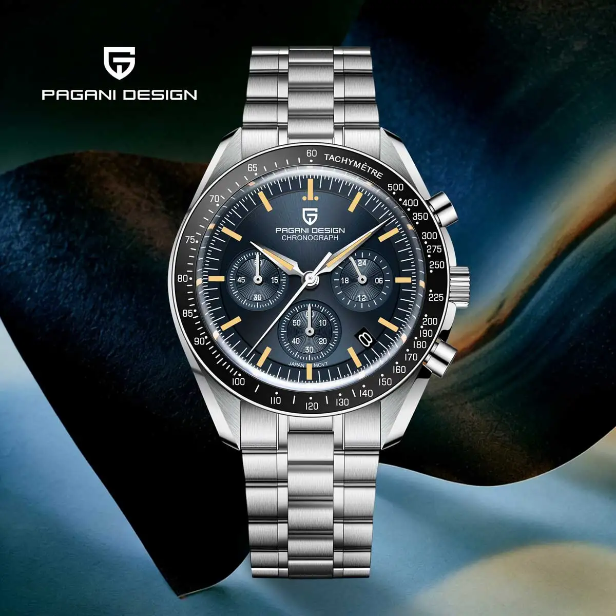Мужские часы PAGANI DESIGN Retro Blue New Luxury Quartz, спортивный хронограф, сапфировое стекло AR, светящиеся стрелки, механизм VK63.
Мужские часы PAGANI DESIGN Retro Blue New Luxury Quartz, спортивный хронограф, сапфировое стекло AR, светящиеся стрелки, механизм VK63.