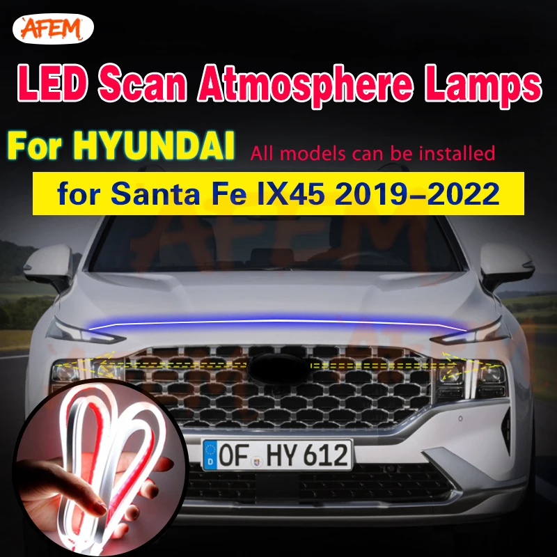 Car Headlight Scan Starting Light Strip 12V LED Daytime Running Light Flexible Fog Lamp DRL For Hyundai Santa Fe IX45 2019-2022
Car Headlight Scan Starting Light Strip 12V LED Daytime Running Light Flexible Fog Lamp DRL For Hyundai Santa Fe IX45 2019-2022