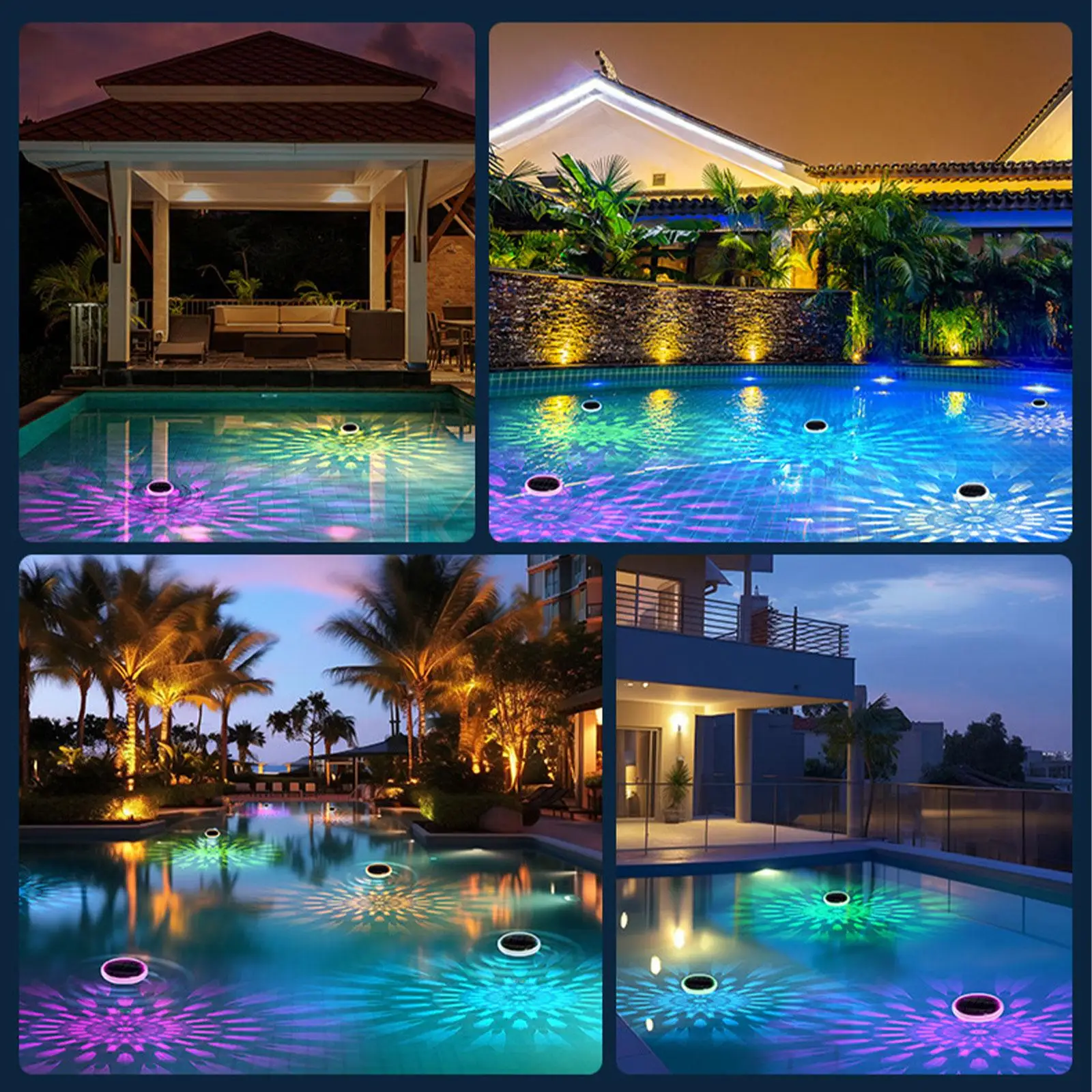 Solar Pool Light Colorful Lighting with Timer IPX7 Waterproof Lamp with Remote Control for Yard Fountain Lawn Decorative Party
Solar Pool Light Colorful Lighting with Timer IPX7 Waterproof Lamp with Remote Control for Yard Fountain Lawn Decorative Party