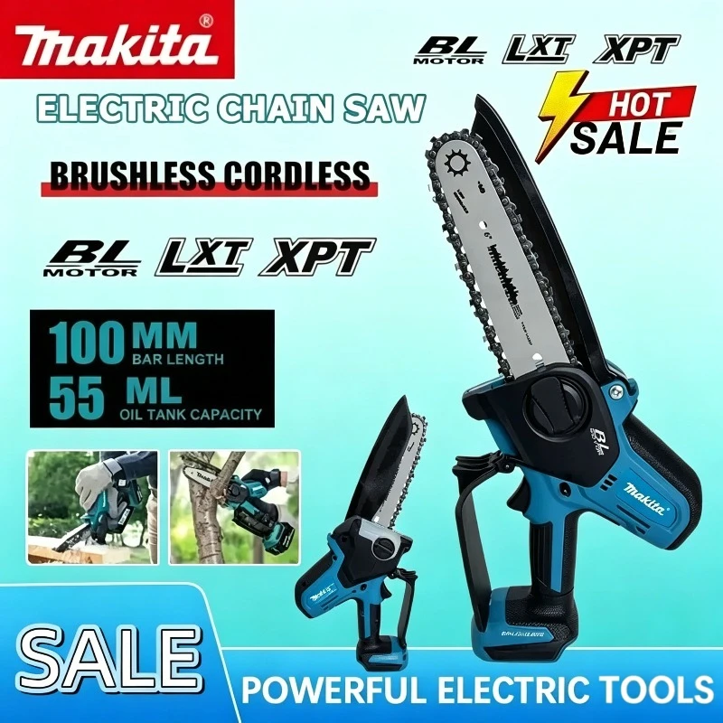 Makita 6 Inch Electric Saw Chain Saw Handheld Portable Wood Logging Chainsaw Garden Pruning Wood Power Tool For Makita Battery
Makita 6 Inch Electric Saw Chain Saw Handheld Portable Wood Logging Chainsaw Garden Pruning Wood Power Tool For Makita Battery