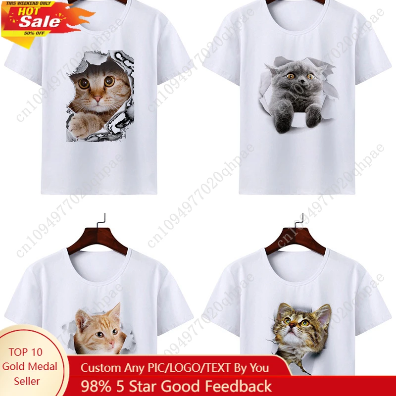 3D Cat Cute Boys and Girls Printed T-shirt Summer Crewneck Short-sleeved Tops Clothes
3D Cat Cute Boys and Girls Printed T-shirt Summer Crewneck Short-sleeved Tops Clothes
