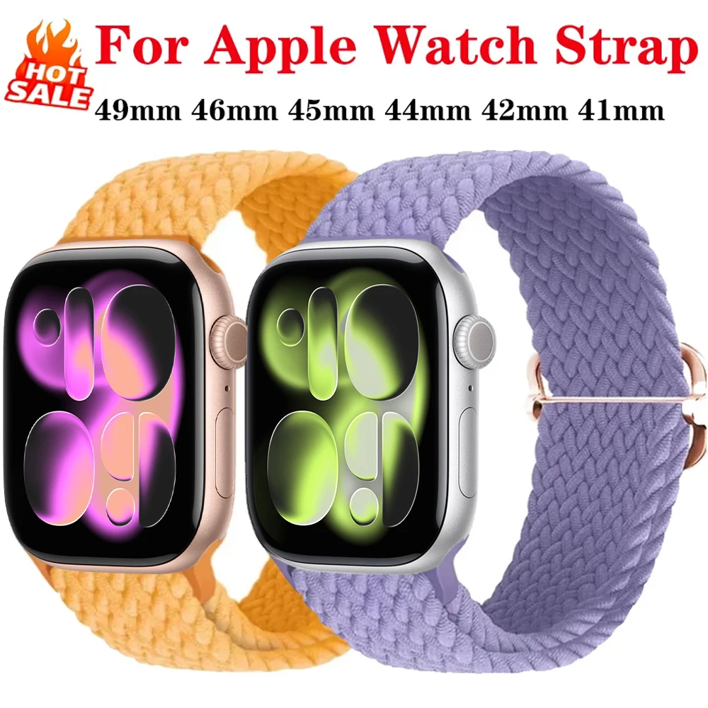 Nylon Braided Strap for Apple Watch 11/10 46mm 42mm Ultra 49mm Sport Bracelet Band iWatch Series 9 8 6 5 SE 45mm 41mm 44mm 40mm
Nylon Braided Strap for Apple Watch 11/10 46mm 42mm Ultra 49mm Sport Bracelet Band iWatch Series 9 8 6 5 SE 45mm 41mm 44mm 40mm