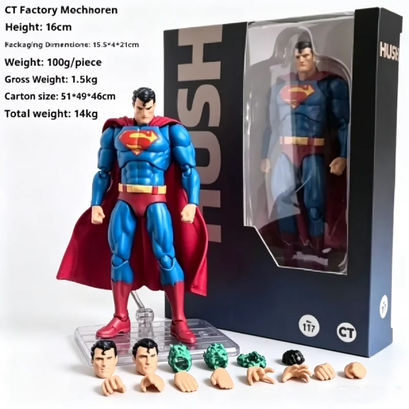 Ct Toys Superman Mafex 117 Comic Hush Justice League Articulated Action Figure Collectible Desktop Ornament Model Toy Gift
Ct Toys Superman Mafex 117 Comic Hush Justice League Articulated Action Figure Collectible Desktop Ornament Model Toy Gift
