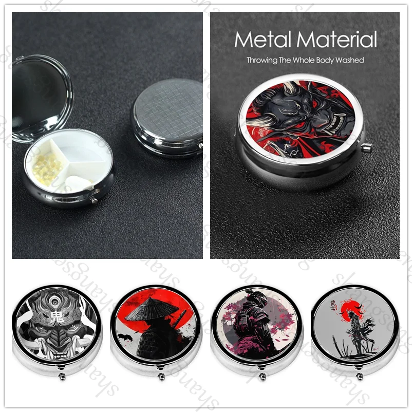Japanese samurai mask Mini Medicine Pills Box Drug Storage Dispenser Pill Organizer Tablet Pillbox Case Container Portable 
Japanese samurai mask Mini Medicine Pills Box Drug Storage Dispenser Pill Organizer Tablet Pillbox Case Container Portable