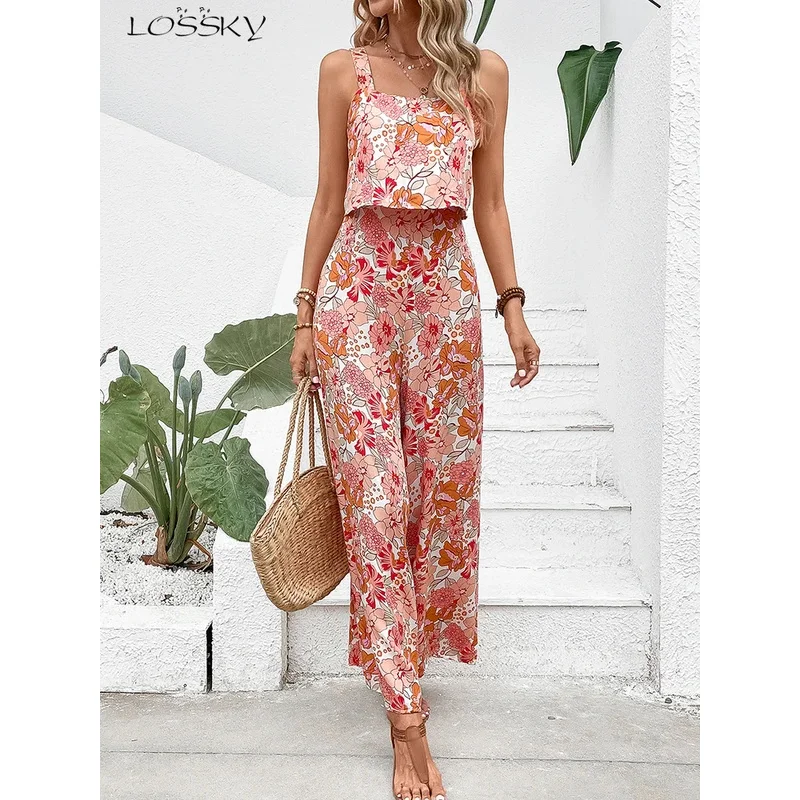 2025 New Elegant Long Jumpsuit Women Sexy Backless Wide Leg Jumpsuits Casual Sleeveless Floral Rompers Summer CBear House 002
2025 New Elegant Long Jumpsuit Women Sexy Backless Wide Leg Jumpsuits Casual Sleeveless Floral Rompers Summer CBear House 002