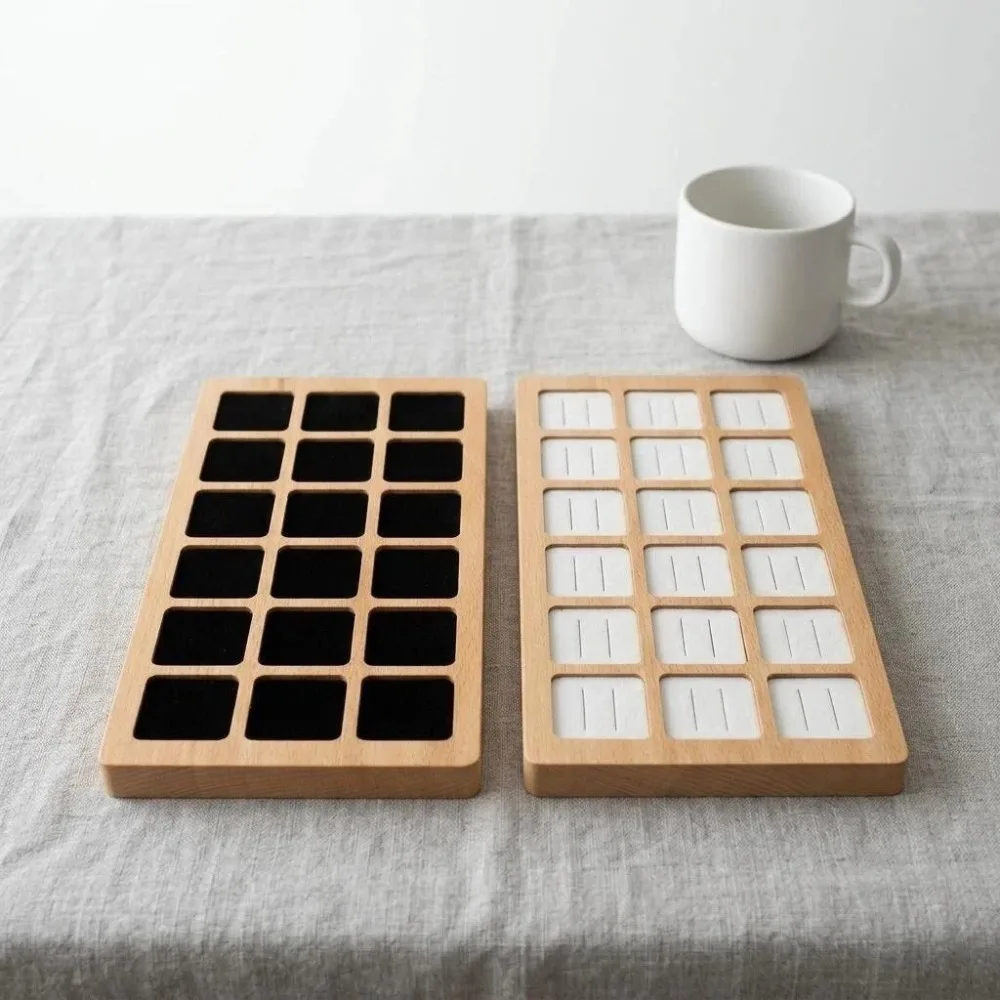 Woman Jewelry Retro Solid Wood Packaging Box Eighteen Compartment Accessory Shop Display Tray Home Furnishings Ring Storage Box
Woman Jewelry Retro Solid Wood Packaging Box Eighteen Compartment Accessory Shop Display Tray Home Furnishings Ring Storage Box